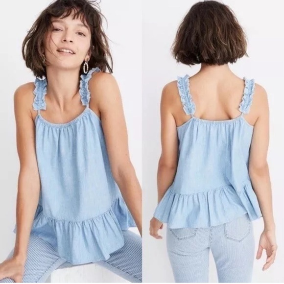 Madewell Tops - Madewell | Denim Peplum Cami | Size: 0